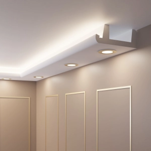 12 Meter Stuckleiste LED für Halogenlampe und LED-Streifen OL-18